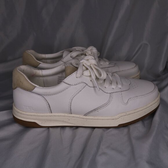 Madewell Court Sneakers White Leather Ivory Multi Low Top Lace Up Size 8.5 - Picture 6 of 9